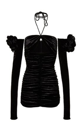 Ruched Velour Mini Dress By Magda Butrym | Moda Operandi