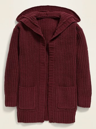 Cozy Chenille Cardigan Sweater Hoodie for Girls | Old Navy