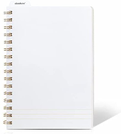 Amazon.com : DAOLEN Ruled Flexible Cover Spiral Journal Notebook [ A5 ] [ 80gsm ] [ Lined ] Premium Thick Paper - White : Office Products