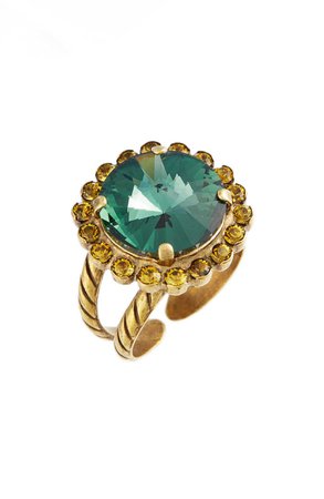 Sorrelli Haute Halo Crystal Cocktail Ring | Nordstrom