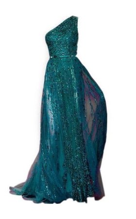 green emerald gown