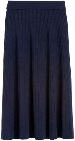 Petite Ribbed Midi Sweater Skirt