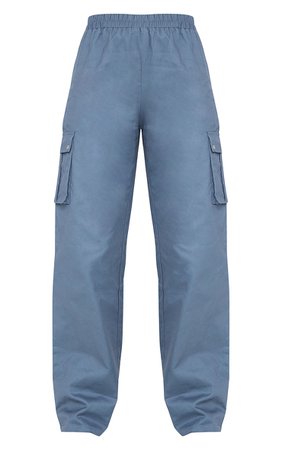 Blue Wide Leg Cargo Pants | PrettyLittleThing USA