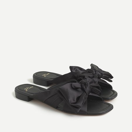 J.Crew: Abbie Bow Sandals In Satin For Women