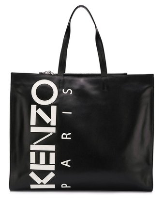 Black Kenzo Large Logo Tote | Farfetch.com