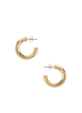 five and two harper chunky hoop earrings in gold