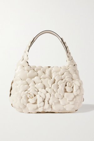 Ivory Valentino Garavani 03 Rose Edition Atelier small leather tote | Valentino | NET-A-PORTER