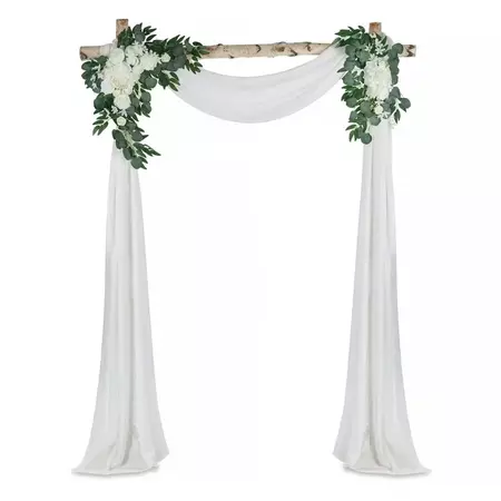 Nuptio Wedding Arch Flowers Kit for Ceremony Pack of 3 Artificial Floral Arrangements for Wedding Reception Backdrop Decoration, Ivory Greenery - Walmart.com