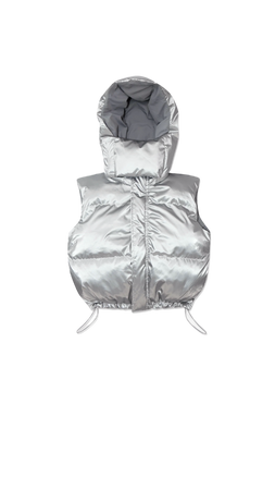 $150 Hidden Cult - Chrome Reversible Bubble Vest