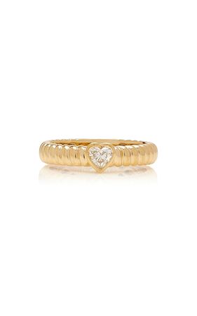 Thin Zoe 18k Yellow Gold Diamond Ring By Anita Ko | Moda Operandi