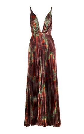Western Gardens Pleated Maxi Dress By Johanna Ortiz | Moda Operandi