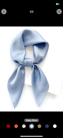baby blue silk scarf