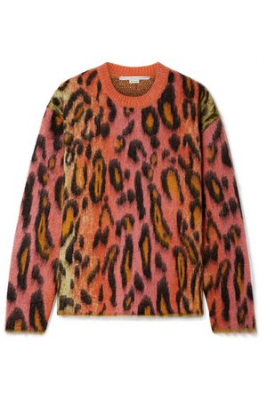 Stella McCartney | Brushed mohair-blend jacquard sweater | NET-A-PORTER.COM