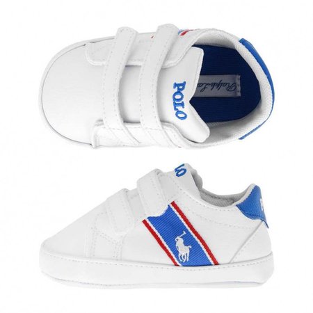 Ralph Lauren White & Blue Baby Sneakers - Boy - Gender - Shoes