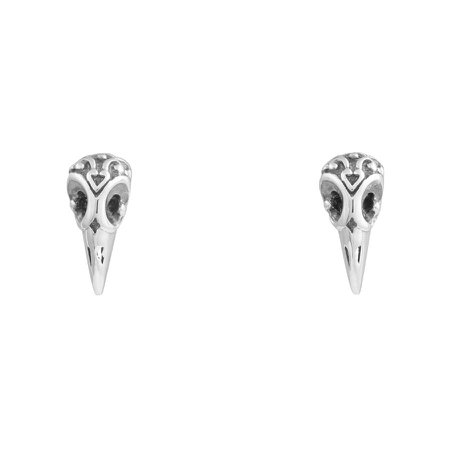 Sterling Silver Crow Skull Studs