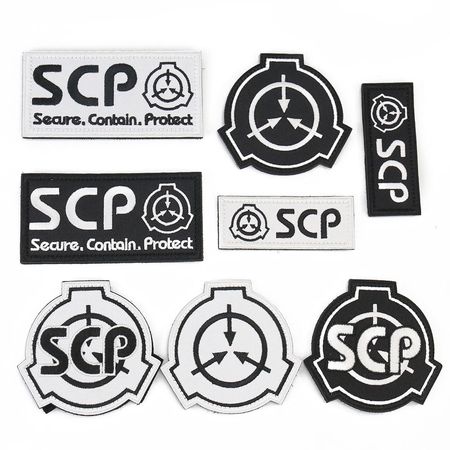 SCP Foundation Organization Logo Supernatural Symbol Embroidery Patch Outdoor Military Armbands Badge Hook and Loop Fasteners| | - AliExpress