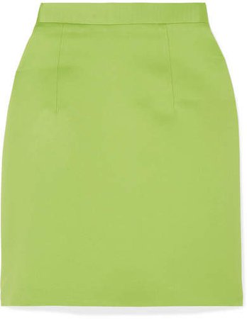 Lado Bokuchava - Satin Mini Skirt - Lime green