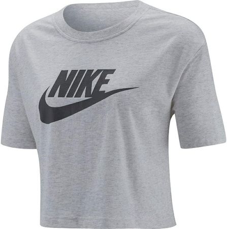 Amazon.com: NIKE Womens Sportswear Essential Cropped T-Shirt (Grey/Black, Medium) : Clothing, Shoes & Jewelry