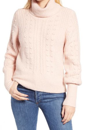 Rachel Parcell Cable & Bobble Turtleneck Sweater (Nordstrom Exclusive) | Nordstrom