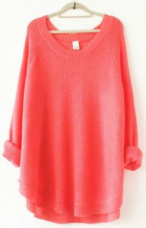 ve587z-l-610x610-sweater-winter+sweater-coral-coral+sweater-oversized+sweater-knit+sweater.jpg (392×610)