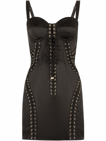 Dolce & Gabbana lace-up Mini Dress - Farfetch