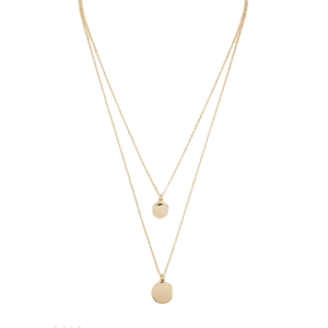 Women's Layered Disc Necklace - Gold - FOREVER 21 for $5.80 available on URSTYLE.com