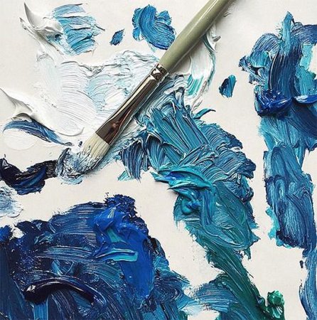 blue aesthetic paint painter art