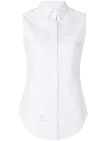 Thom Browne Sleeveless Grosgrain Oxford Shirt $415 - Buy Online - Mobile Friendly, Fast Delivery, Price