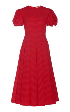 Doreen Faille Midi Dress by Emilia Wickstead | Moda Operandi