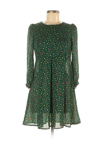 Divided by H&M 100% Polyester Polka Dots Green Casual Dress Size 6 - 50% off | thredUP