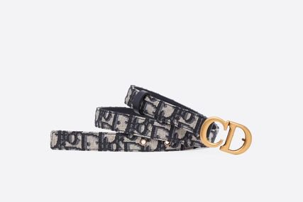 Shop Christian Dior DIOR OBLIQUE Monogram Unisex Blended Fabrics Leather Logo Belts by M2company | BUYMA