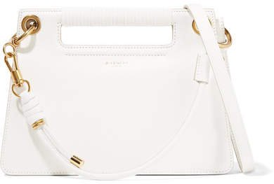 Whip Small Leather Shoulder Bag - White
