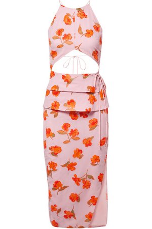 Altuzarra | Julietta cutout fil coupé chiffon midi dress | NET-A-PORTER.COM