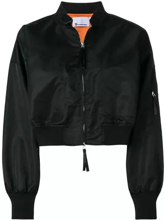 T By Alexander Wang Cropped Bomber Jacket