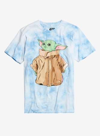 Star Wars The Mandalorian The Child Sketch Tie-Dye Girls T-Shirt