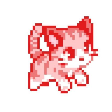 Cat pixel in pink