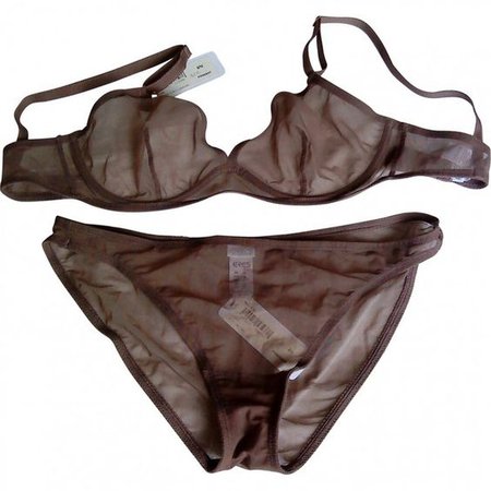 brown lingerie set