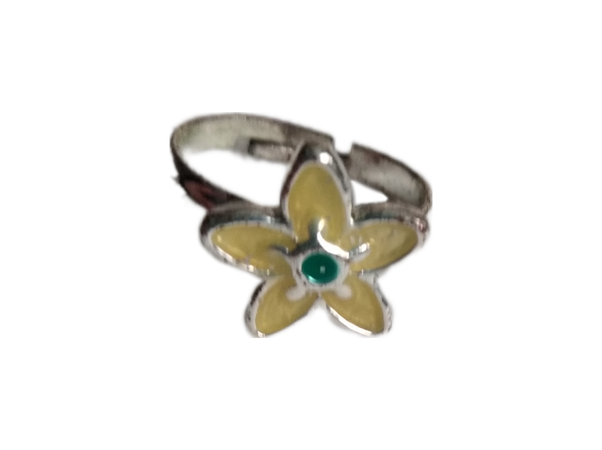 green and yellow flowers ring