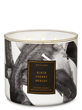 Black Cherry Merlot 3-Wick Candle - White Barn | Bath & Body Works