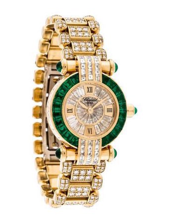 green gold chopard watch