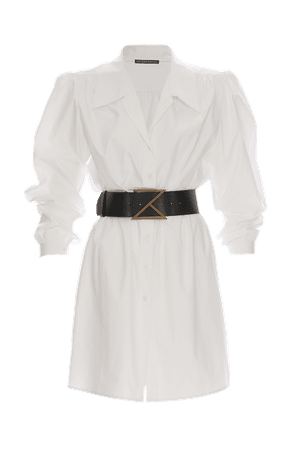Mini Cotton Shirt Dress White | Zeynep Arçay