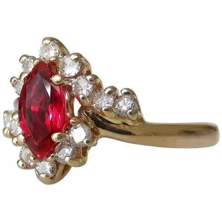 BURMESE NO HEAT Unheated Ruby Ring Natural Ruby Ring Ruby Engagement - Ruby Lane