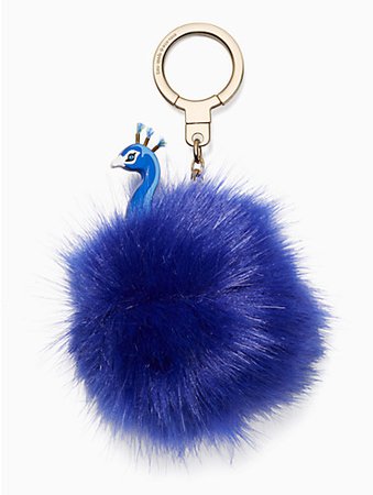Women's multi peacock pouf keychain | Kate Spade New York GBP70 GBP24