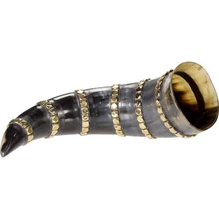 Brass Banded Drinking Horn