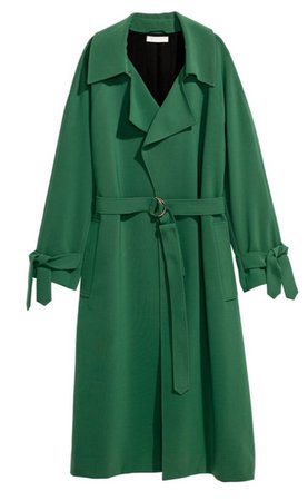 H&M Green Trenchcoat
