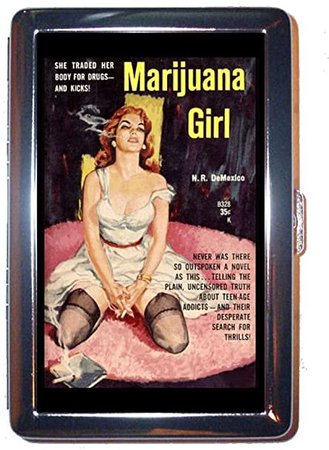 Amazon.com: Marijuana Girl Classic Lowbrow Pulp Art Stainless Steel ID or Cigarettes Case (King Size)