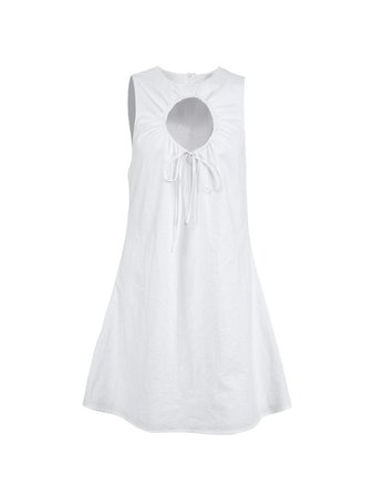 White Sleeveless Dress – THE GEOM