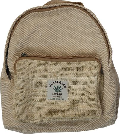 Sand Dunes Hemp Mini Backpack | Purses-Bags | Beige | Vacation, Gift, Handmade