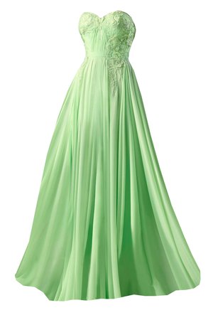 Dress long green ball gown