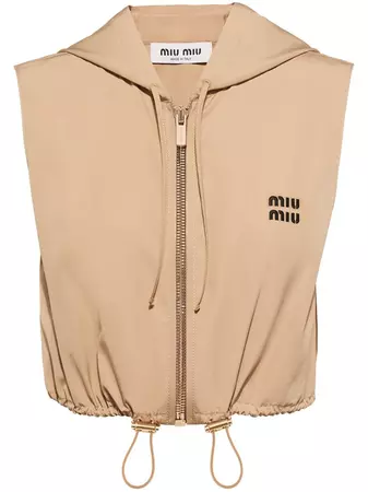 Miu Miu embroidered-logo Top vest - Farfetch